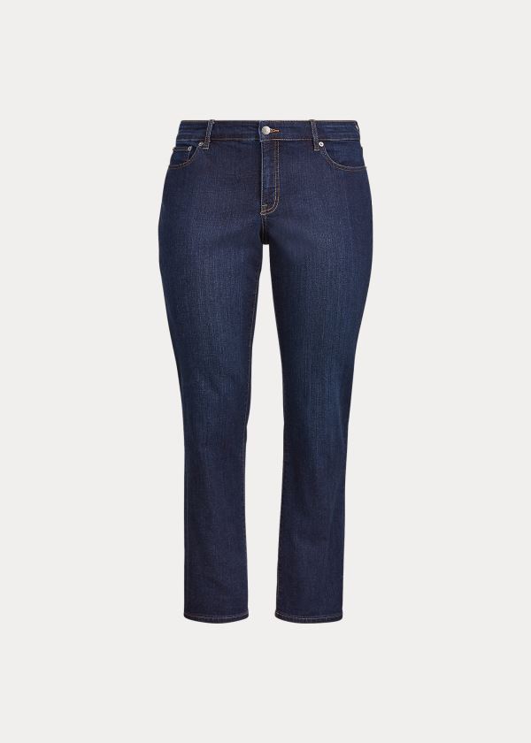 Ralph Lauren Modern Straight Curvy Jean Tmavě Královská Modrá Blankyt | p1eHtOnB