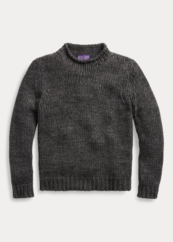 Ralph Lauren Mouliné Cashmere Svetrové Tmavě Šedé | EbBUIxJC