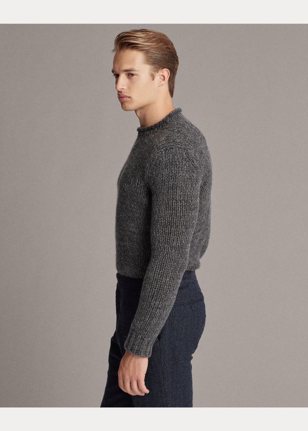 Ralph Lauren Mouliné Cashmere Svetrové Tmavě Šedé | EbBUIxJC