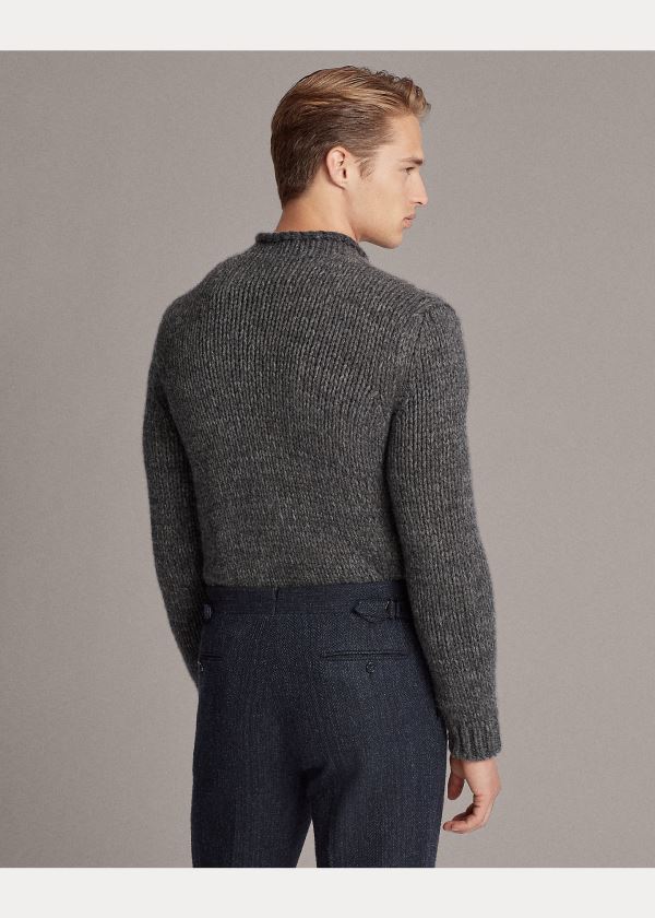 Ralph Lauren Mouliné Cashmere Svetrové Tmavě Šedé | EbBUIxJC