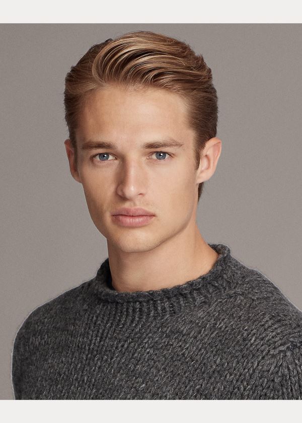 Ralph Lauren Mouliné Cashmere Svetrové Tmavě Šedé | EbBUIxJC