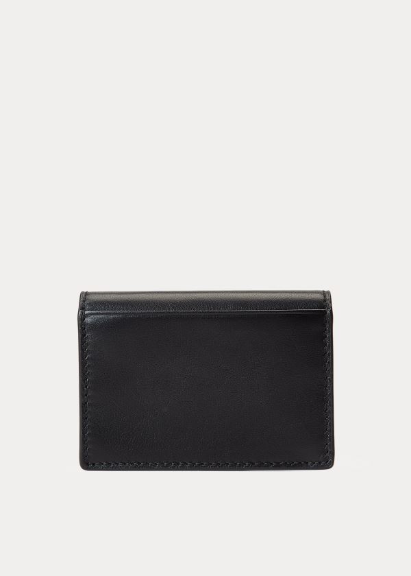 Ralph Lauren Nappa Læder Card Case Černé | j3smRb1v