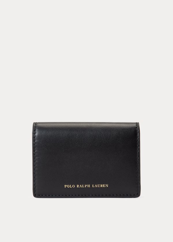 Ralph Lauren Nappa Læder Card Case Černé | j3smRb1v
