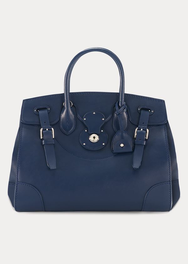 Ralph Lauren Nappa Læder Soft Ricky 33 Tmavě Blankyt | SYB05tU8
