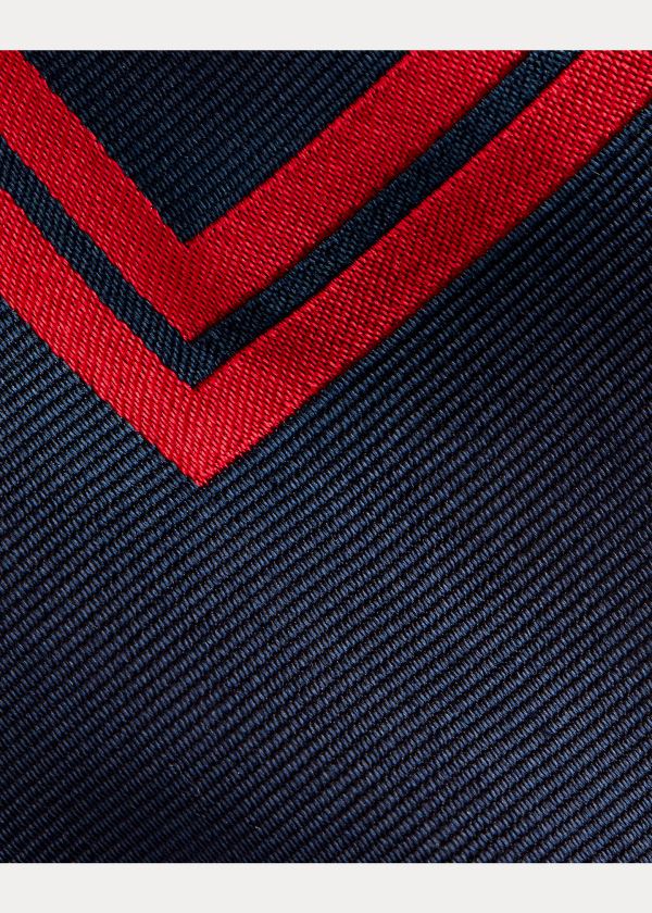 Ralph Lauren Nautical Silk Tie Tmavě Blankyt Červené | pK0pdPae