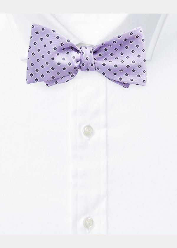 Ralph Lauren Neat Silk Bow Tie Fialové | U49jxw8B