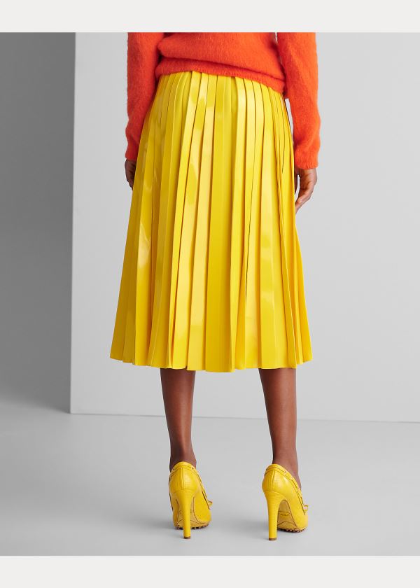 Ralph Lauren Nevina Georgette Skirt Žluté | EkzIVW1u
