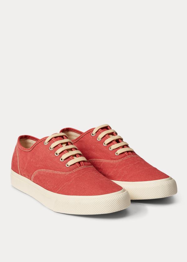 Ralph Lauren New Norfolk Platene Sneakers Červené | RhGyLCGb