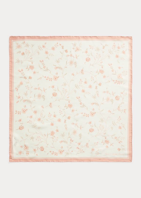 Ralph Lauren Nicole Silk Twill Scarf Růžové | DBFmVsNM