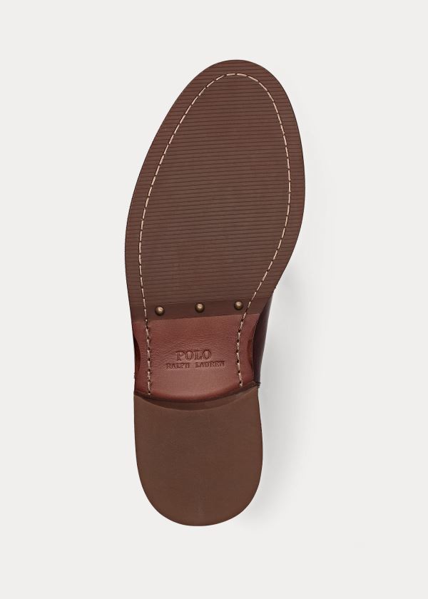 Ralph Lauren Normanton Læder Chelsea Boot Tmavě Hnědé | YxdxXkrB