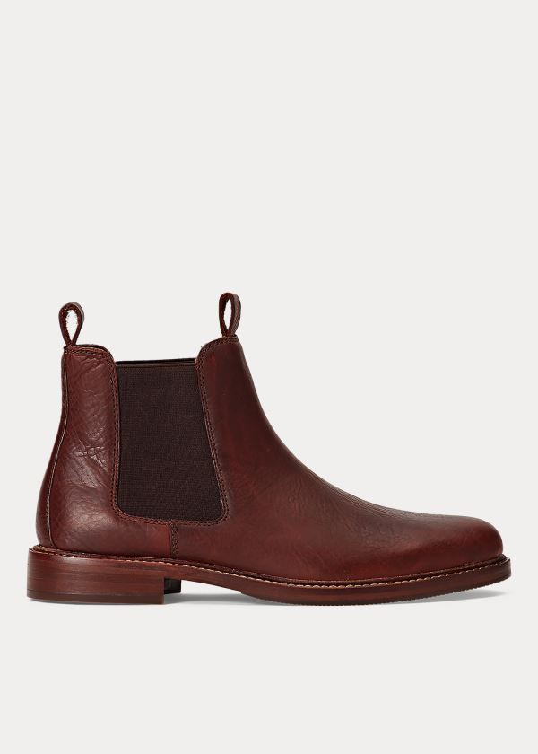 Ralph Lauren Normanton Læder Chelsea Boot Tmavě Hnědé | YxdxXkrB