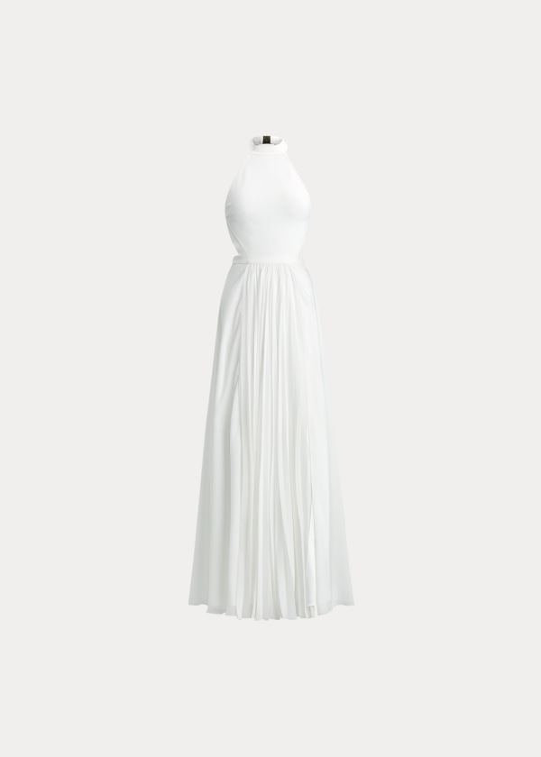 Ralph Lauren Novella Evening Šaty Béžový | wOWueoqg