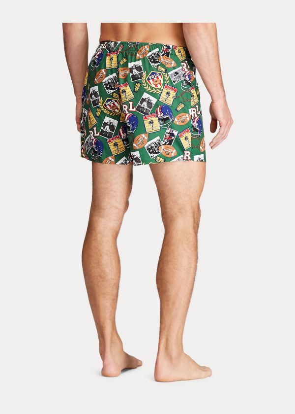 Ralph Lauren Novelty-Print Bavlněné Boxerské Zelene | 2yDgDPKM
