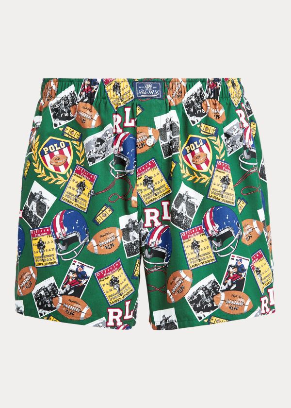 Ralph Lauren Novelty-Print Bavlněné Boxerské Zelene | 2yDgDPKM