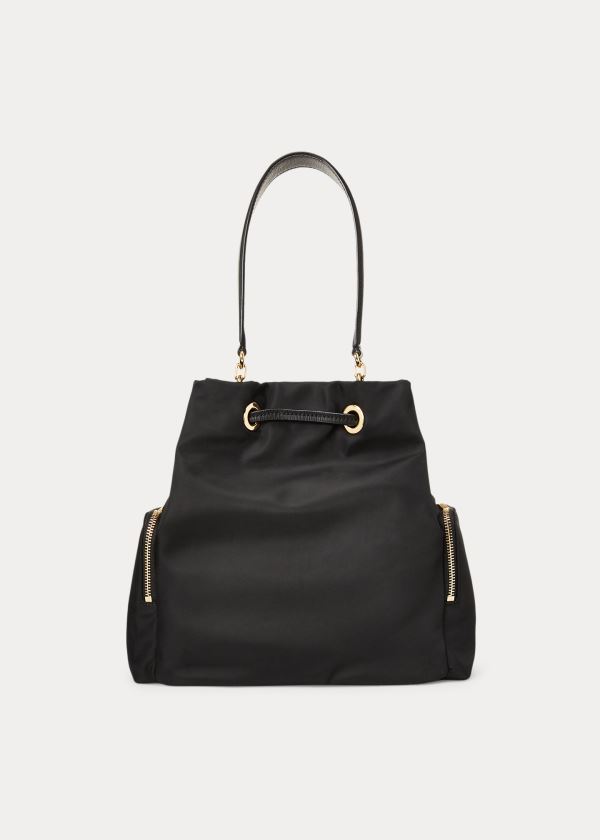 Ralph Lauren Nylon Debby Drawstring Bag Černé | 8y9MRDUi