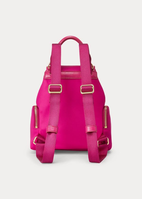 Ralph Lauren Nylon Keely Small Backpack Tmavě Fuchsie | NrwREA2o