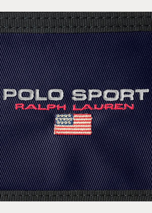 Ralph Lauren Nylon Polo Sportovní Billfold Tmavě Blankyt | 8nHMCAHo