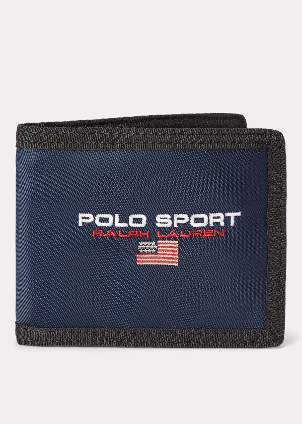 Ralph Lauren Nylon Polo Sportovní Billfold Tmavě Blankyt | 8nHMCAHo