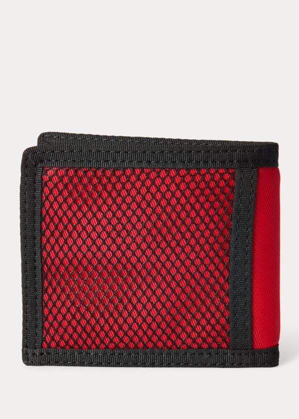 Ralph Lauren Nylon Polo Sportovní Billfold Červené | XUyVbylW