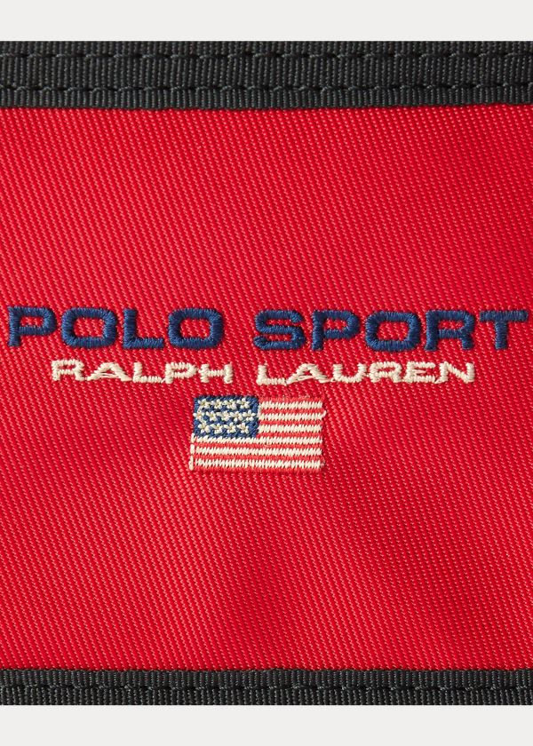 Ralph Lauren Nylon Polo Sportovní Billfold Červené | XUyVbylW