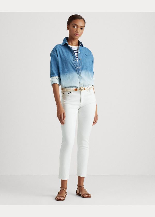 Ralph Lauren Ombré Denim Shirt Indigo Blankyt Světle Modré | BzMq3qke