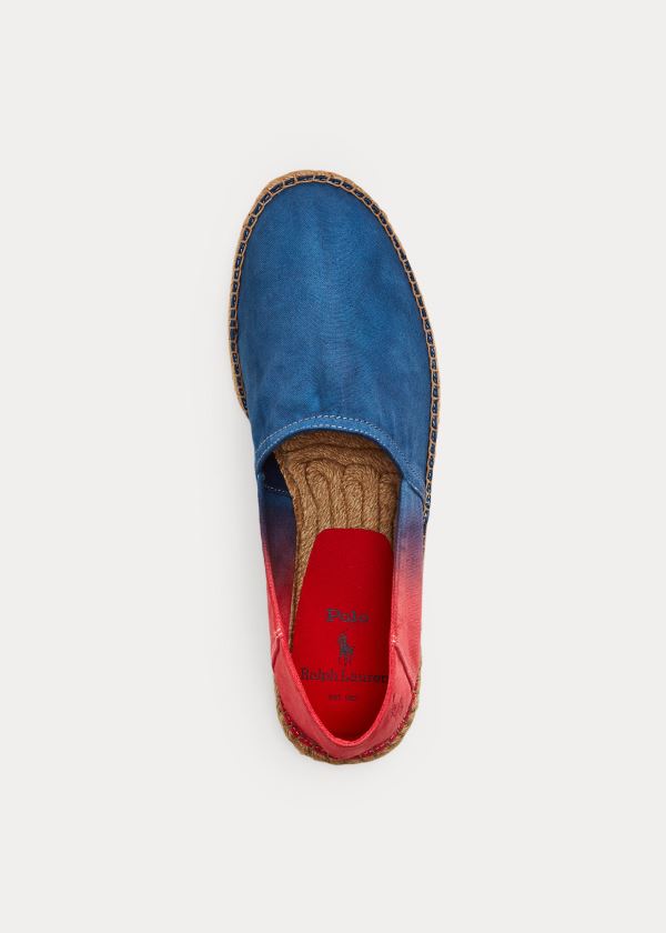 Ralph Lauren Ombré Platene Espadrilky Tmavě Blankyt Červené | s09IwFl4
