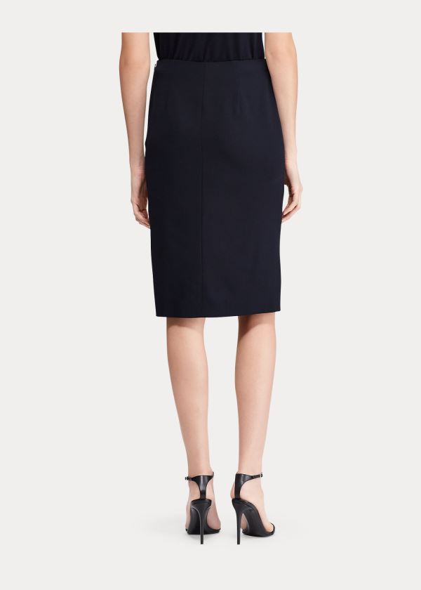 Ralph Lauren Ophelie Wool-Blend Skirt Černé | gEtEZWzP