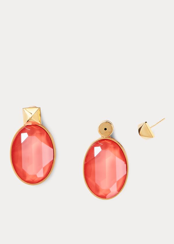 Ralph Lauren Oval Crystal Drop Earrings Koralove | GZ4NNKFn