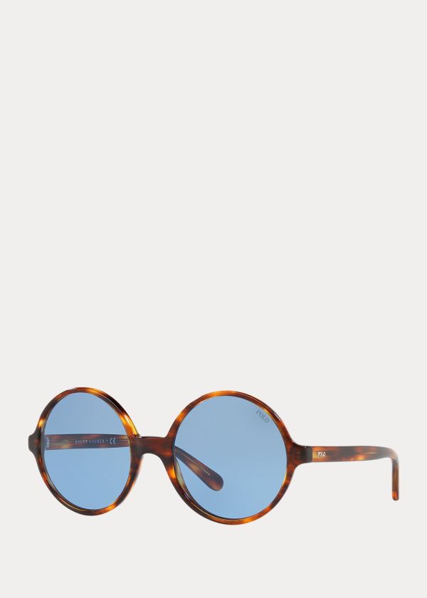 Ralph Lauren Oversize Round Sunglasses Blankyt Leopard | xQQyzf6x