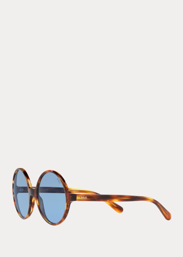 Ralph Lauren Oversize Round Sunglasses Blankyt Leopard | xQQyzf6x