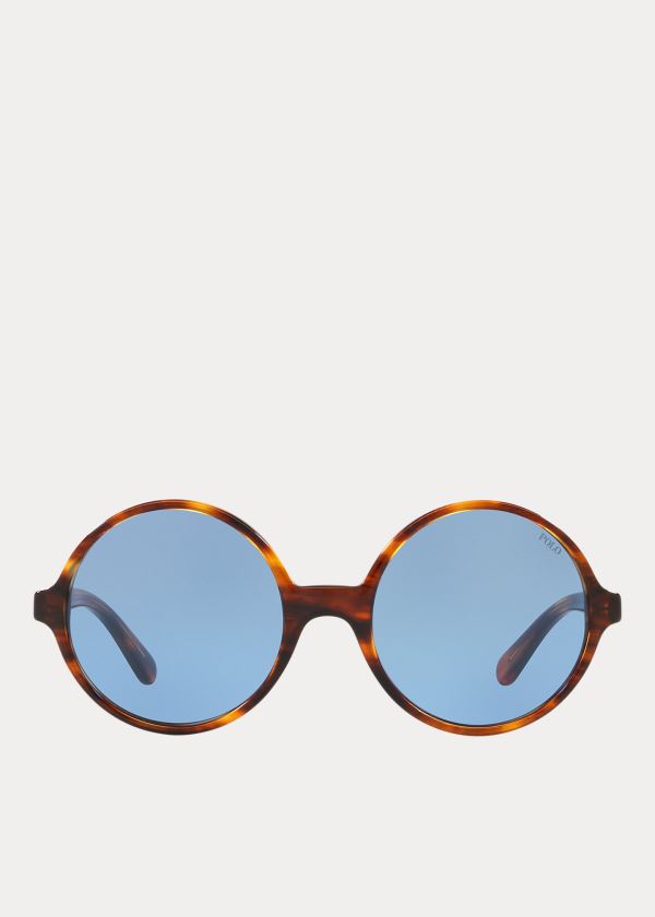 Ralph Lauren Oversize Round Sunglasses Blankyt Leopard | xQQyzf6x