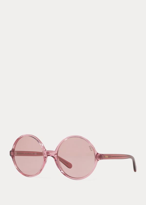 Ralph Lauren Oversize Round Sunglasses Tmavě Růžové | g0YOGlaV
