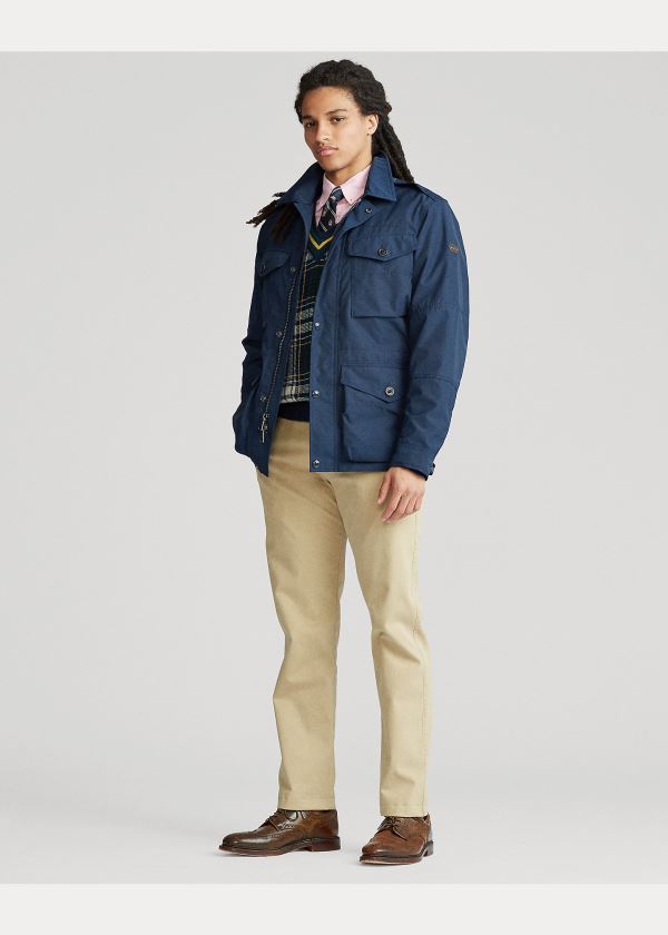 Ralph Lauren Oxford Field Jacket Tmavě Blankyt | PHPpOTMA