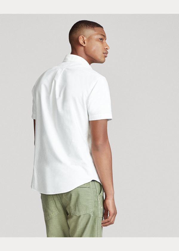 Ralph Lauren Oxford Krátké-Sleeve Shirt - All fits Bílé | zVGcVFEW