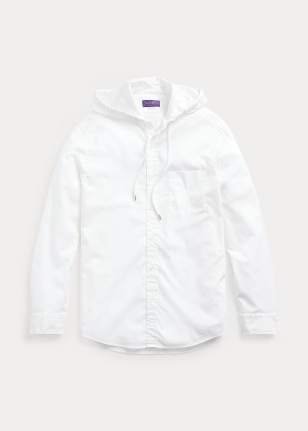 Ralph Lauren Oxford S Kapucí Shirt Bílé | UkOVphHP