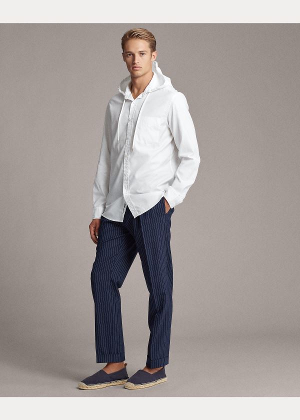 Ralph Lauren Oxford S Kapucí Shirt Bílé | UkOVphHP