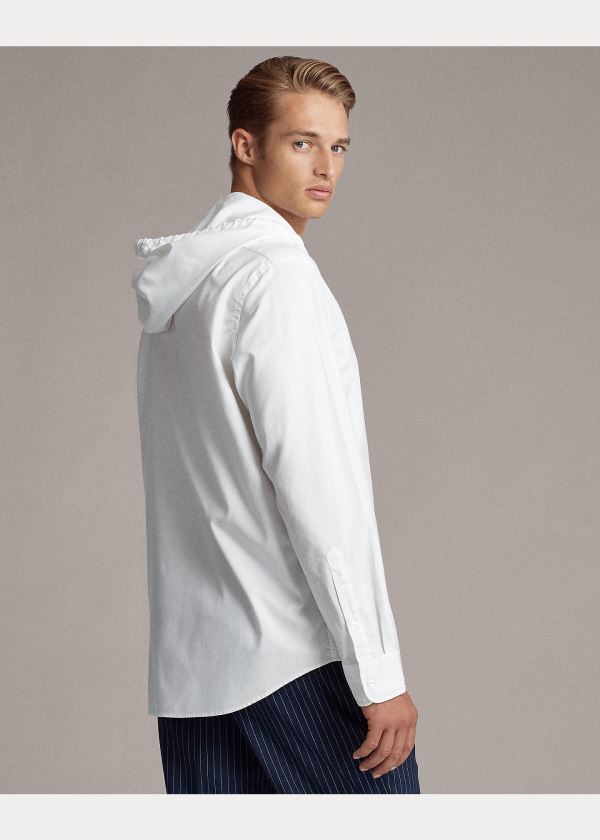Ralph Lauren Oxford S Kapucí Shirt Bílé | UkOVphHP