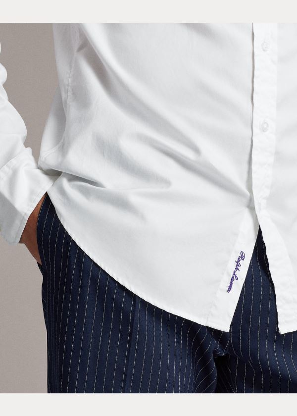 Ralph Lauren Oxford S Kapucí Shirt Bílé | UkOVphHP