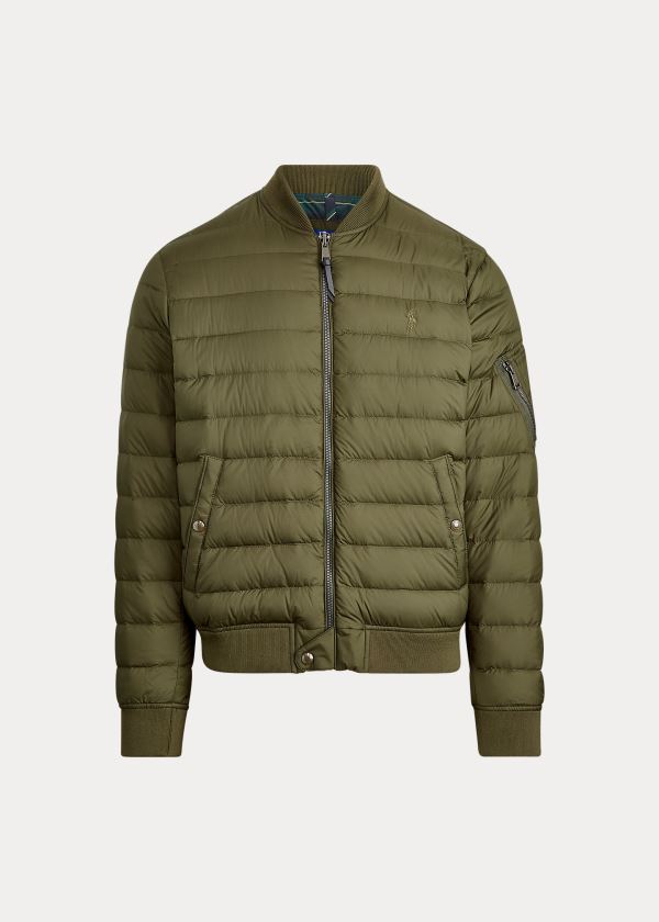 Ralph Lauren Packable Bomber Jacket Olivy Zelené | TItVJqkX