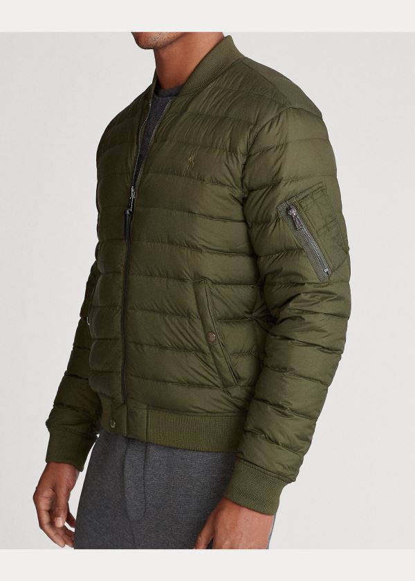 Ralph Lauren Packable Bomber Jacket Olivy Zelené | TItVJqkX