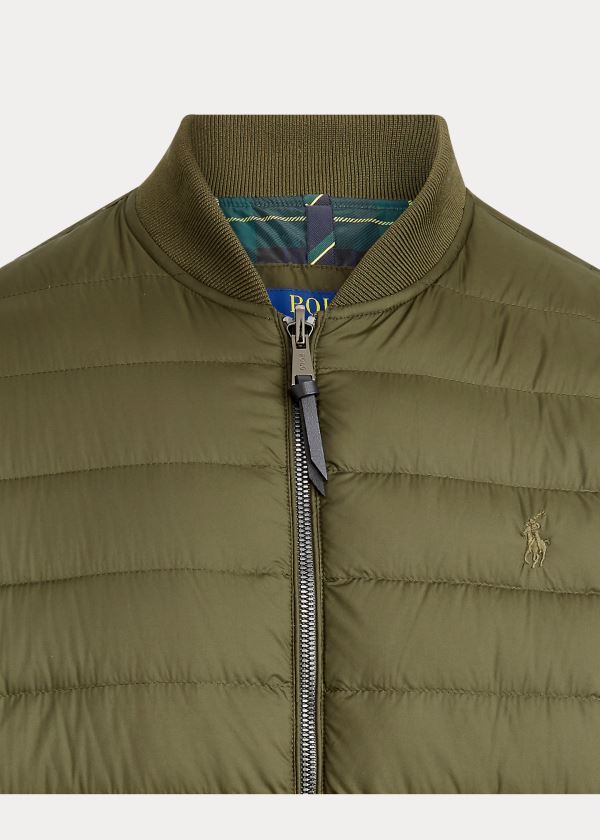 Ralph Lauren Packable Bomber Jacket Olivy Zelené | TItVJqkX
