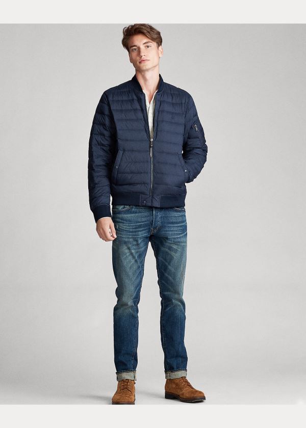 Ralph Lauren Packable Bomber Jacket Tmavě Blankyt | 4tjUKiNA