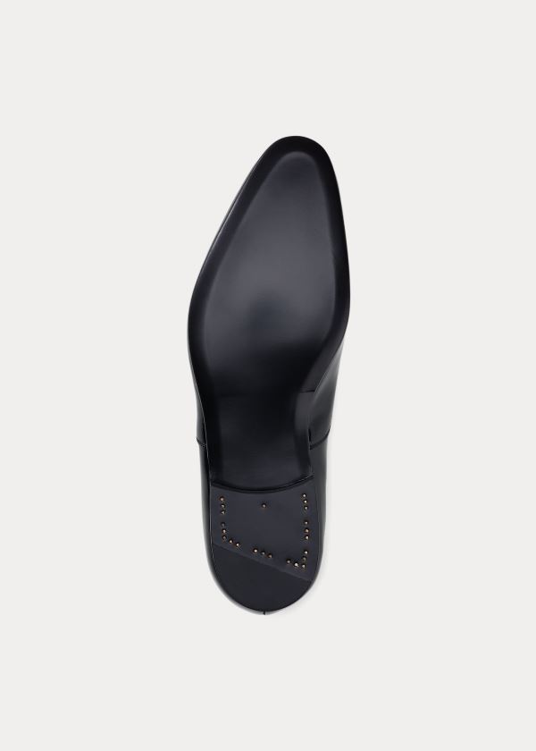 Ralph Lauren Paget Lakovaná Læder Shoe Černé | JK2e7Ccz