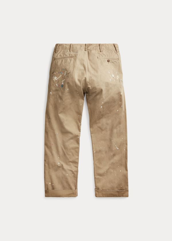 Ralph Lauren Paint-Splatter Chino Pant Hnědožlutý | XM11JDpx