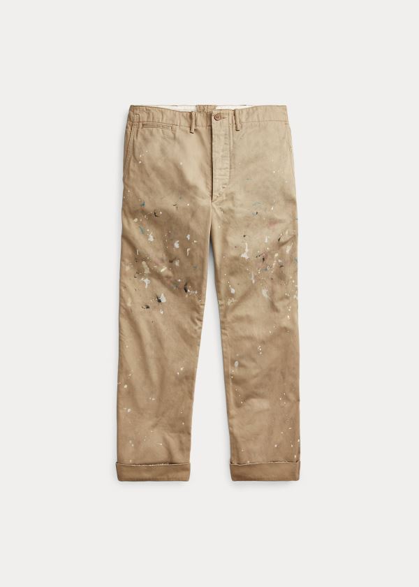 Ralph Lauren Paint-Splatter Chino Pant Hnědožlutý | XM11JDpx