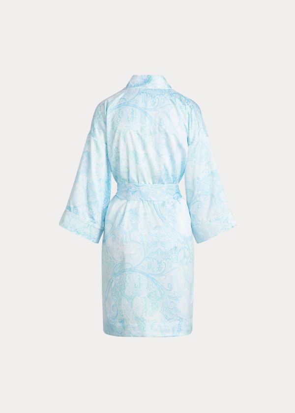 Ralph Lauren Paisley Satin Robe Mátově Zelená | CGmH7UrO