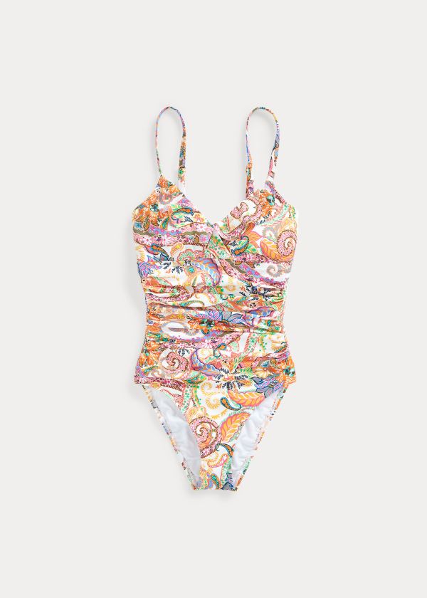 Ralph Lauren Paisley V-Neck One-Piece Viacfarebný | oby5eMrj
