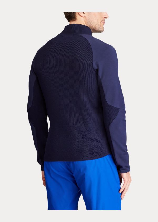 Ralph Lauren Paneled Performance Svetrové Tmavě Blankyt | fpMjPcDH