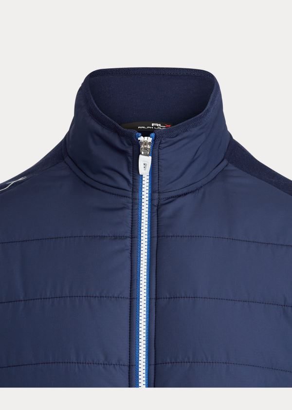Ralph Lauren Paneled Stretch Terry Jacket Tmavě Blankyt | 0IDzX7Ri
