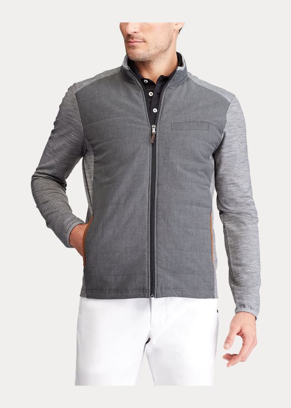 Ralph Lauren Paneled Stretch Terry Jacket Šedé | AMw1iAvL
